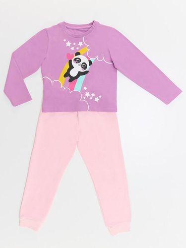 Ikkitalik to'plam "Panda" Denokids CFF-22S1-113, Pushti-Binafsha rang, в Узбекистане