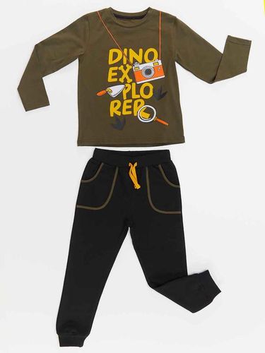 Ikkitalik to'plam "Dino Explorer" Denokids CFF-22K1-041, Qora-Xaki, sotib olish