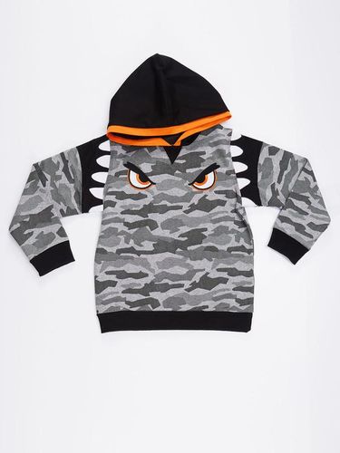 Tolstovka "Monster kamuflyaji" Hoodie Mushi MS-21S1-016, Qora-Kulrang, в Узбекистане