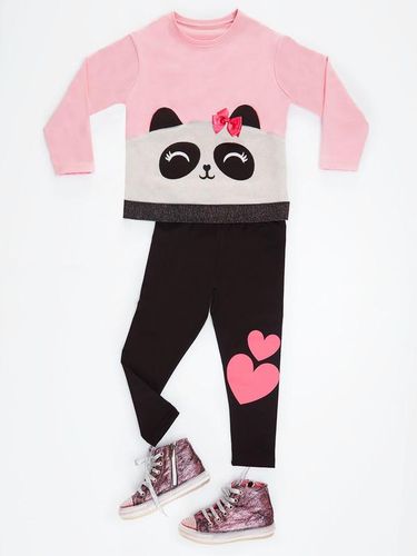 Ikkitalik to'plam "Panda" Denokids CFF-20S1-121, Pushti-Qora, в Узбекистане