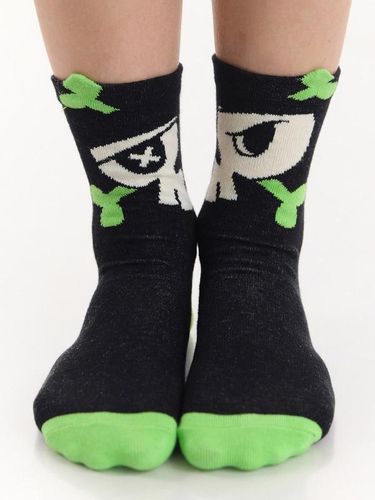 Комплект носков 2 пары "Пираты" Mushi MS-22S1-102, Черный-Зеленый, фото