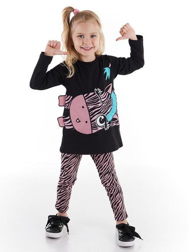 Ikkitalik to'plam "Zebra" Denokids CFF-21S1-035, Pushti-Qora