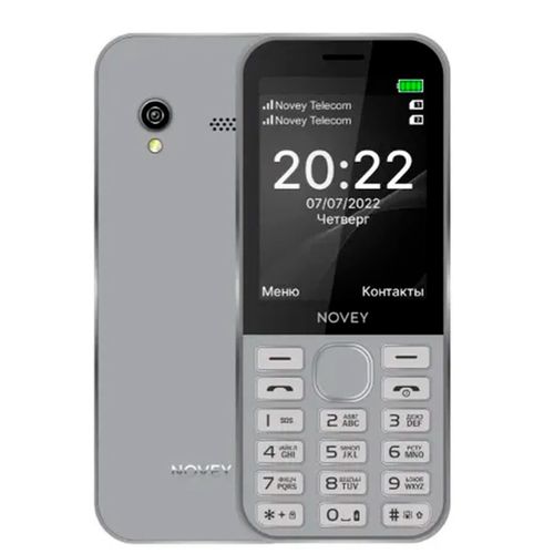 Кнопочный телефон Novey S10, 32/32 MB, Серебристый, Dual