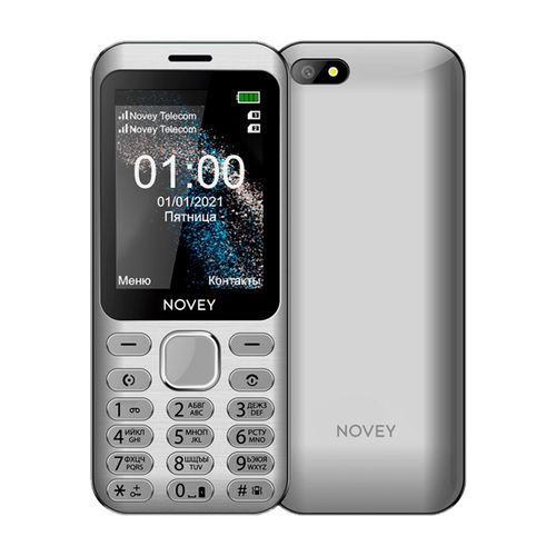 Кнопочный телефон Novey X100, 32/32 MB, Серебристый, Dual