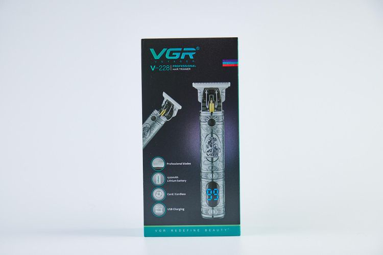 Триммер для стрижки волос с дисплеем VGR V-228, Золотой