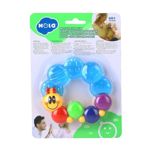 Прорезыватель в виде гусеницы Hola Toys 306D, Разноцветный, купить недорого