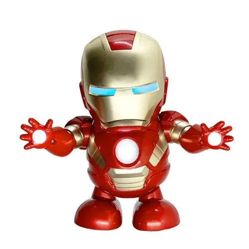 Музыкальный танцующий IRON MAN обычный 6095, Красный