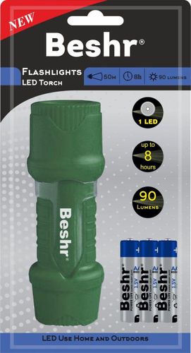 Ручной фонарь Beshr Flashlight led torch HP7011-3R03PBP, Зеленый