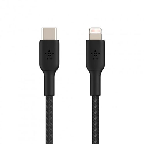 Кабель Belkin USB-С - Lightning, BRAIDED, Черный