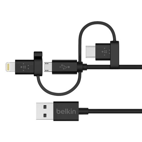 Кабель Belkin Universal USB-C + microUSB + Lightning, купить недорого