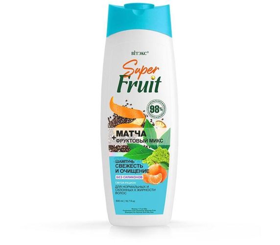 Oddiy va yog'li sochlar uchun shampun Vitex Super Fruit