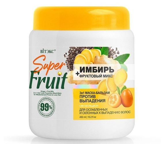 Soch to'kilishiga qarshi niqob-balzam Vitex 3 1da Super Fruit