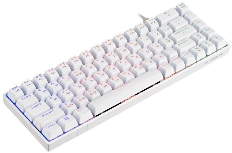 Клавиатура игровая 2E GAMING KG380 RGB 68key Gateron Switch BT/USB Ukr, Белый-красный, в Узбекистане