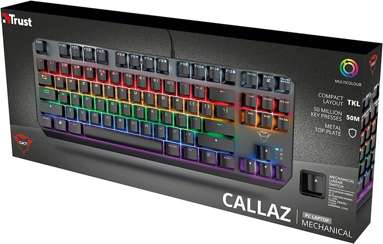 Клавиатура игровая механическая Trust GXT 834 CALLAZ Mechanical Keyboard, Черный, в Узбекистане