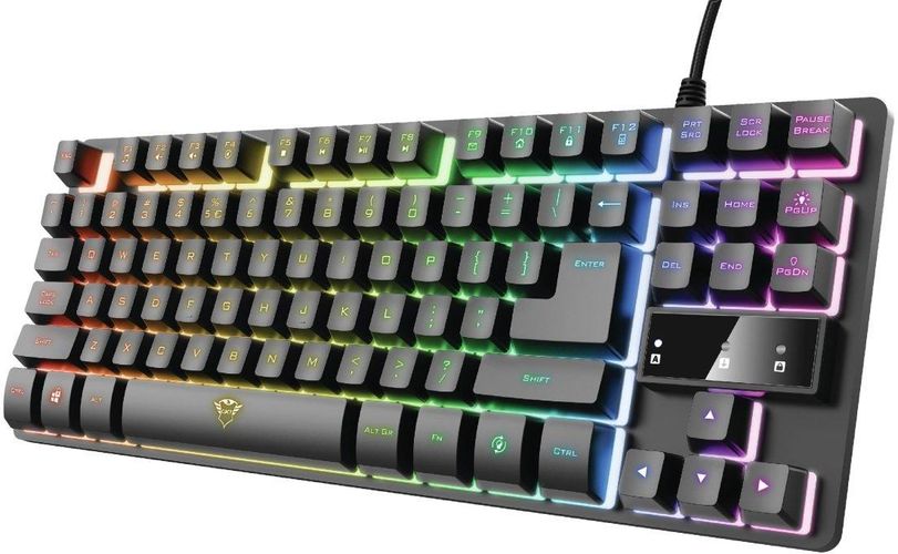 Клавиатура игровая Trust GXT 833 Thado TKL Illuminated Gaming Keyboard, Черный, купить недорого