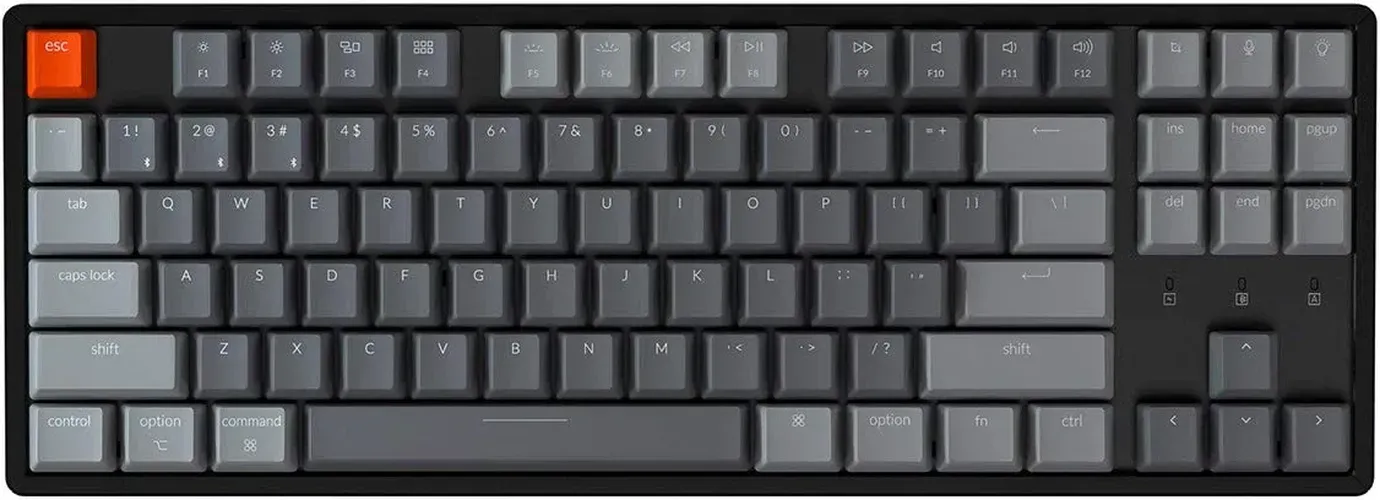 Клавиатура Keychron K8 87Key Aluminum Frame Gateron RGB Russian Layout, Черный-Синий, купить недорого