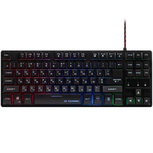 Клавиатура игровая 2E GAMING KG290 LED USB Black Ukr, Черный