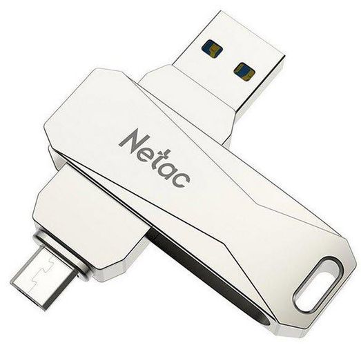 Флеш-накопитель Netac USB+TypeC U785C, Серый, 64 GB