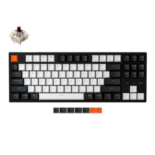 Mexanik Klaviatura Keychron C1 Wired 87 Key HotSwap Gateron Switch RGB Russian Layout