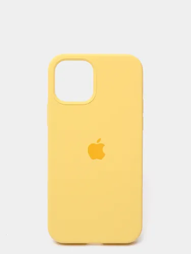 Чехол силиконовый Silicone Case для iPhone 12 / 12 Pro, Желтый