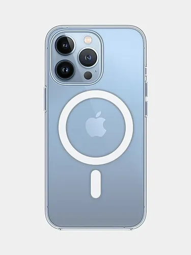 Чехол Magsafe магнитный силиконовый для iphone 13 Pro Max, Прозрачный
