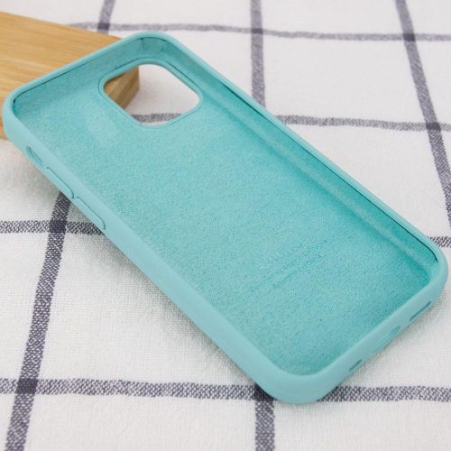 Чехол силиконовый Silicone Case для iPhone 13 Pro Max, Мятный, в Узбекистане
