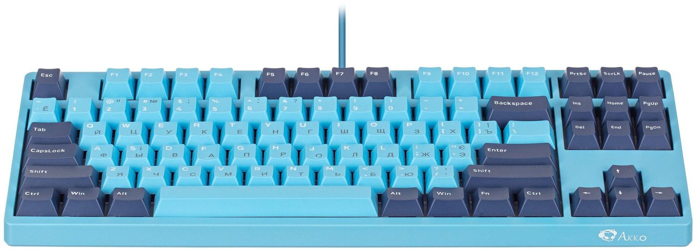 Клавиатура AKKO 3087 Mirror of the Sky Cherry MX Red, RU/UA, Синий, купить недорого