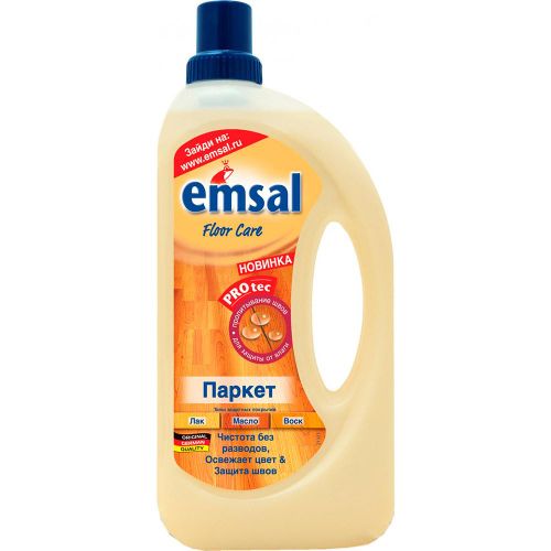 Emsal Floor care  Средство для чистки паркета Protec Без разводов С защитой цвета, 1 л.