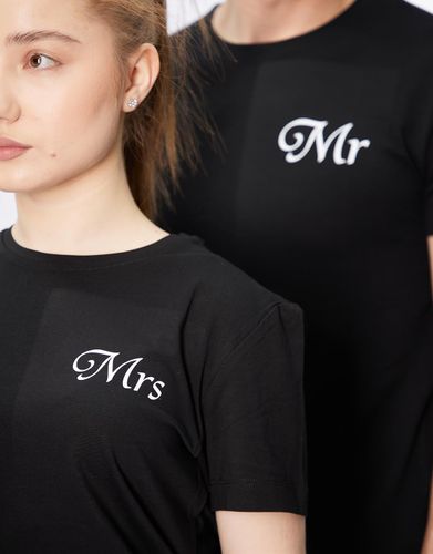 Парный комплект из двух футболок "Mr & Mrs" FA16-FA17, Черный, купить недорого