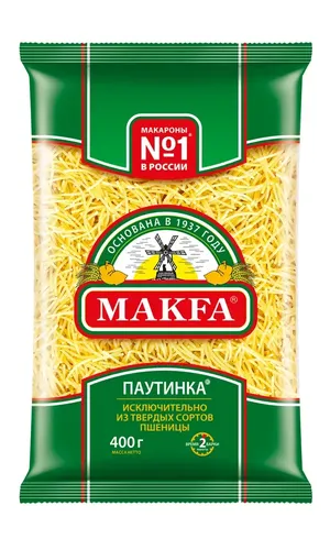 Макаронные изделия Makfa вермишель паутинка, 400 гр