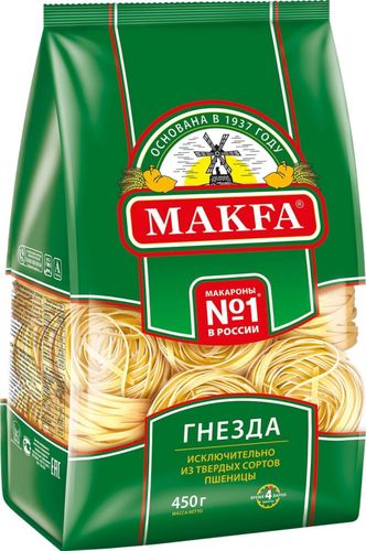 Makaronlar Makfa uyalari Tagliatelle noodles long №1