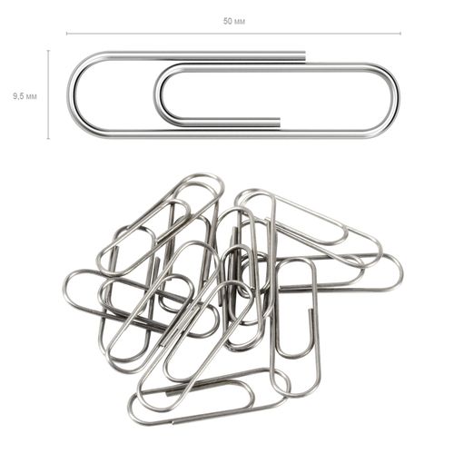 Скрепки металлические ErichKrause 50мм 7857, в Узбекистане