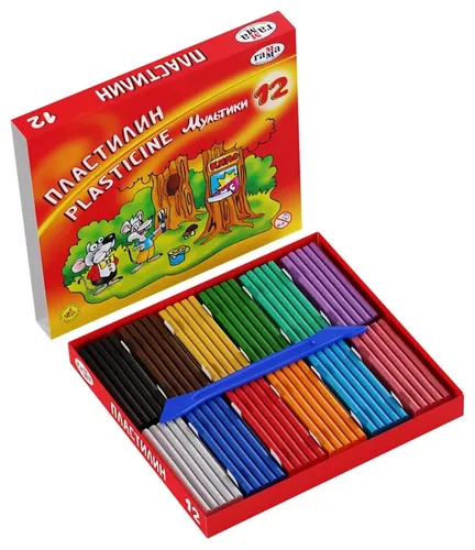 Plastilin GAMMA "Multfilmlar" 12 rangli stek (280018), в Узбекистане