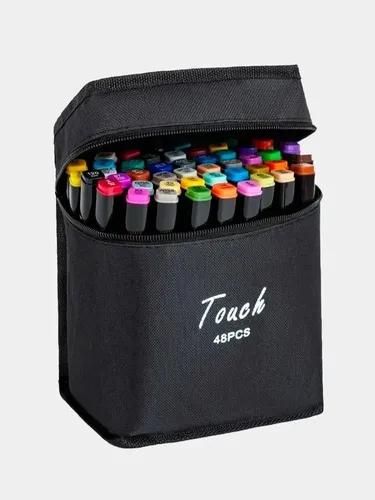 Набор маркеров для скетчинга Touch в чехле, 48 шт, Черный