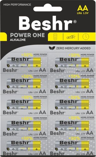 Батарейки Beshr Power max alkaline LR6, 10.0