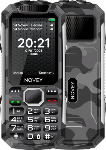 Mobil telefon NOVEY T250, 32 Мб, Camouflage Gray