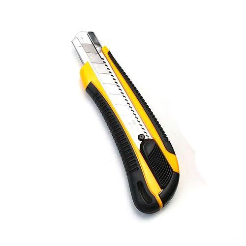 Нож канцелярский 18 мм 2064 Deli, Черный-желтый, купить недорого