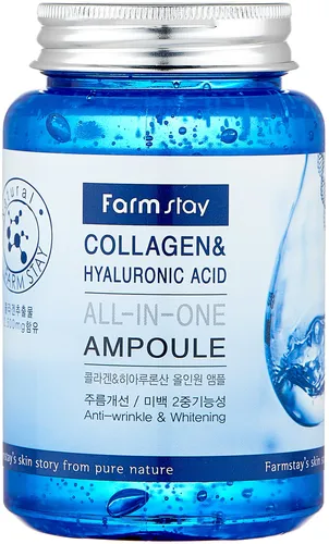 Ampulali aralashma FarmStay collagen & hyaluronic acid all-in-one ampoule, купить недорого