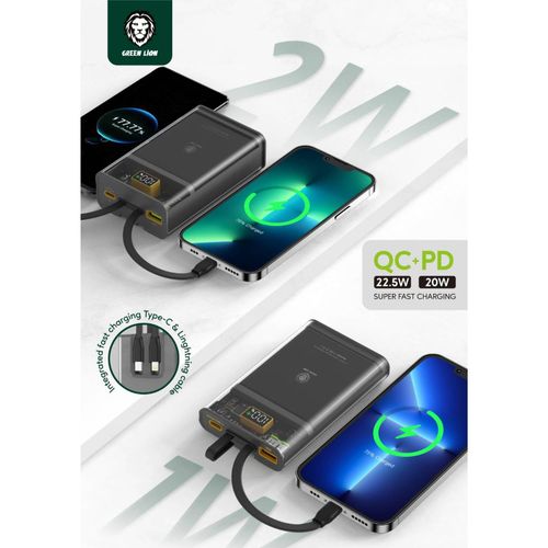 Внешний аккумулятор Green Lion GNSFTP10MAHPB 10000 mAh, Черный, 36030000 UZS