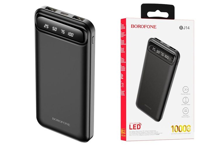 Внешний аккумулятор Borofone BJ14 10000 mAh, Черный, 24100000 UZS