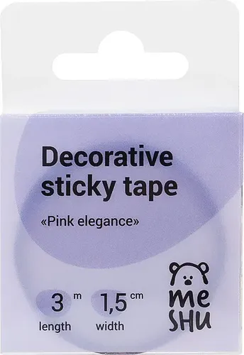 Клейкая лента декоративная Meshu "Pink elegance", купить недорого