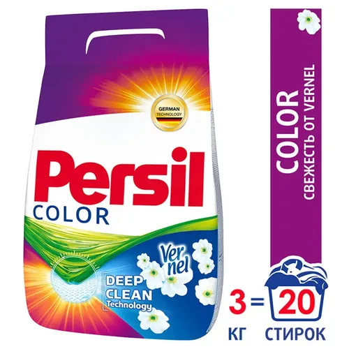 Kir yuvish kukuni Persil Color Freshness dan Vernel, avtomatik