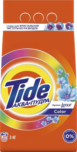 Kir yuvish kukuni Tide Akvapudra 2in1 Lenor rangli, avtomatik, rangli kirlar uchun, купить недорого