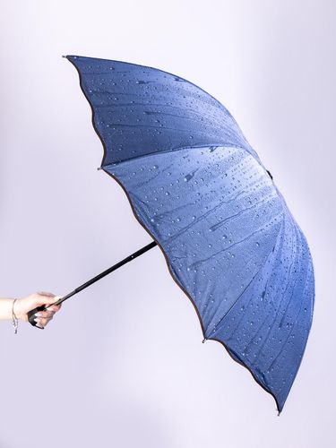 Складной женский зонт ZNT19, Синий, купить недорого