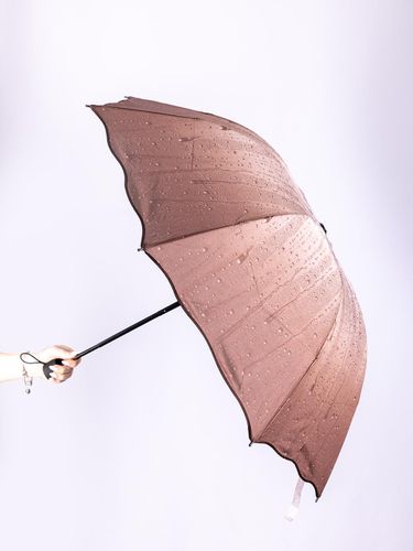 Складной женский зонт ZNT22, Коричневый, купить недорого