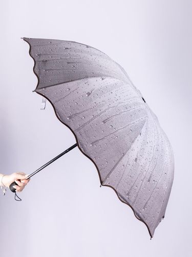 Складной женский зонт ZNT17, Серый, купить недорого
