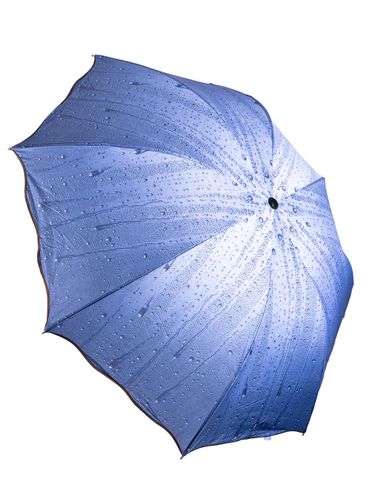 Складной женский зонт ZNT19, Синий