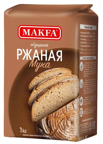 Мука Makfa ржаная, 1 кг