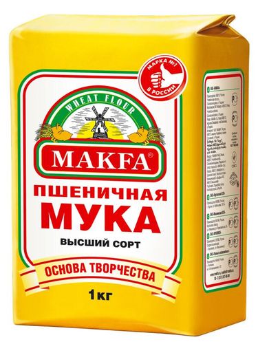 Мука Makfa Пшеничная высший сорт, 1 кг