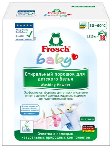 Frosch bolalar kiyimlari uchun kir yuvish kukuni, 1215 g